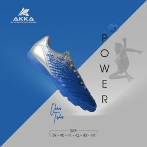 Giày Đá Bóng Akka Power 3 Xanh Biển/Bạc