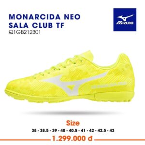 Giày đá bóng Mizuno Monarcida Neo Sala Club TF Vàng/Trắng