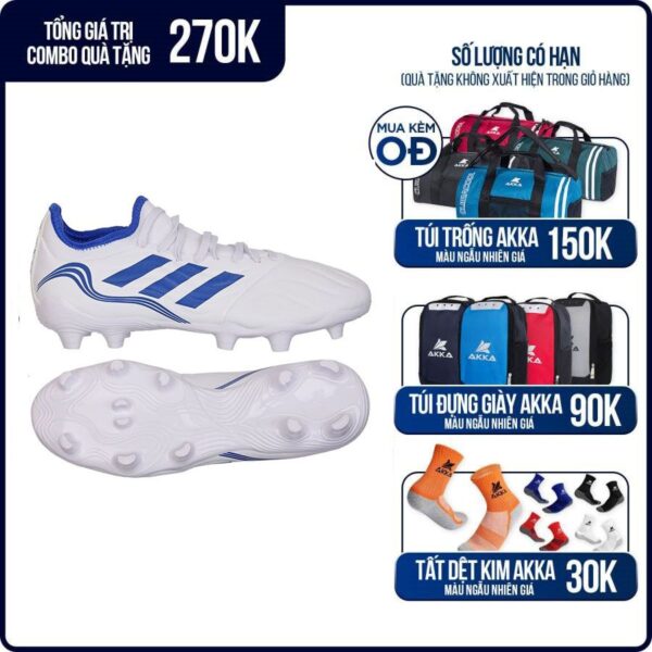 Adidas Copa Sense.3 FG - Trắng/xanh
