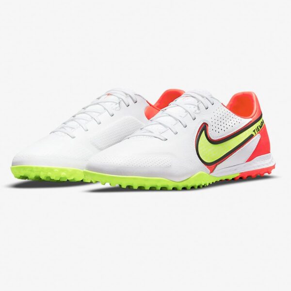 Giày đá bóng Nike Tiempo 9 Pro TF - Trắng/Cam - DA1192-176