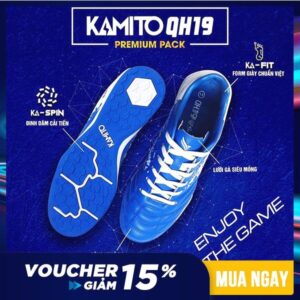 [Nhập mã TGBĐS10] Giày Đá Bóng Kamito Qh19 Premium Tf Màu Xanh Biển