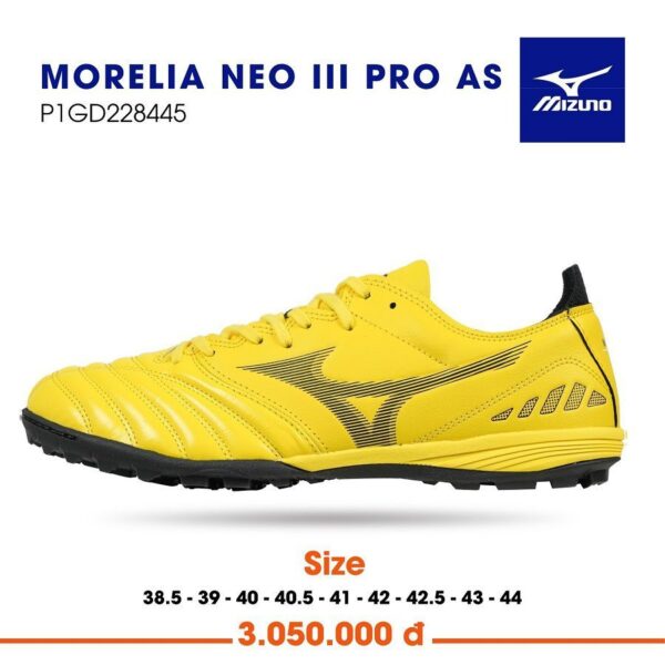 Mizuno Morelia Neo III Pro TF - Vàng/Đen - P1GD228445